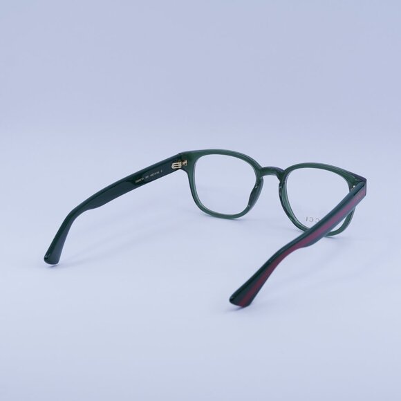 Gucci GG0927O 005 Eyeglasses Transparent Green 49mm Square Frame - Picture 10 of 12